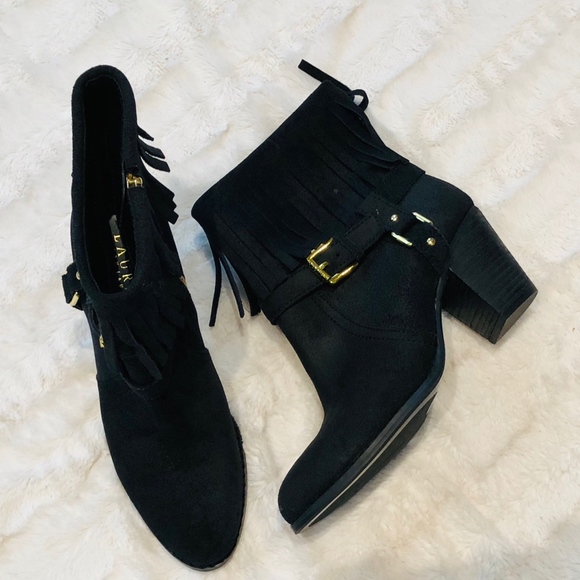 NWOB Lauren Ralph Lauren Fringe Mara Bootie - Picture 2 of 7